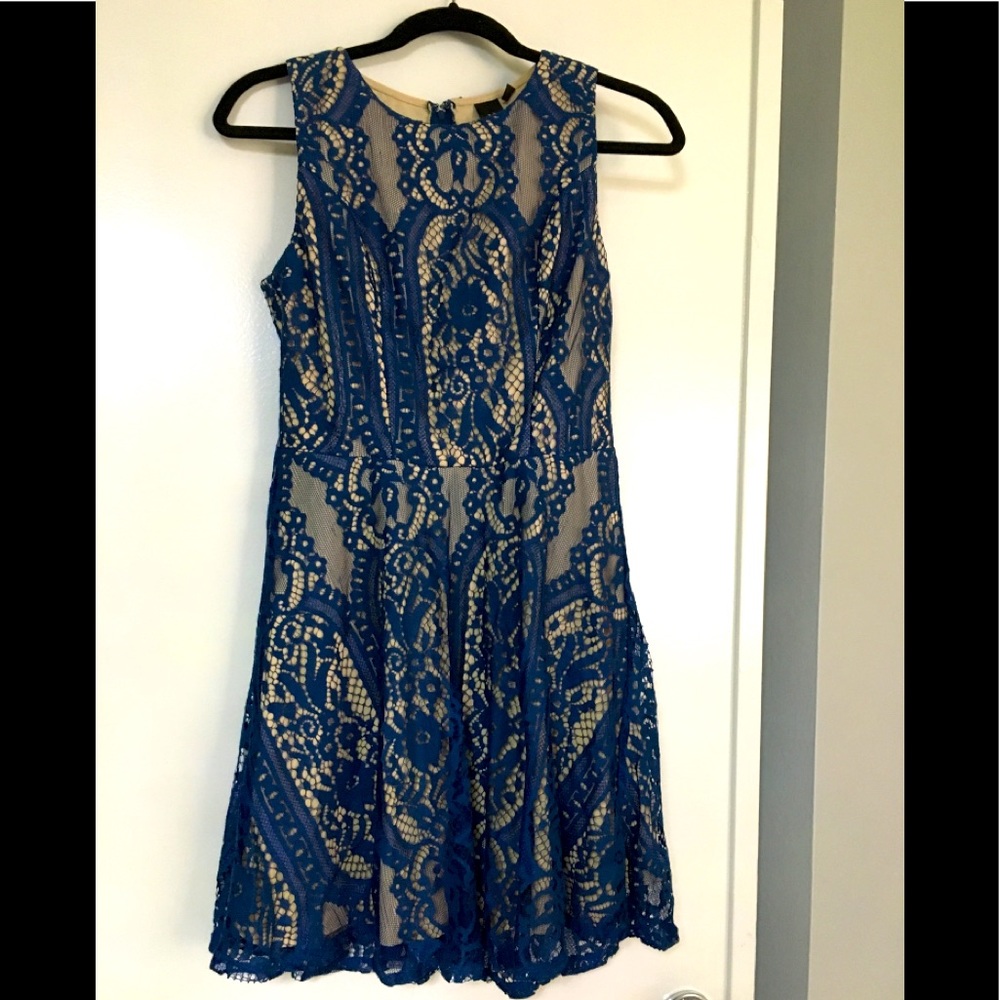 Blue lace dress